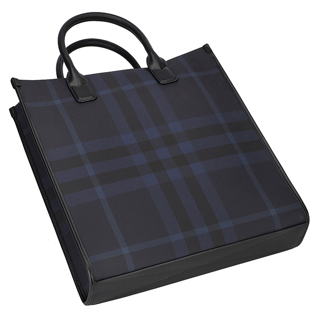 Burberry バーバリー ビジネスバッグ トートバッグ チェック ネイビー BURBERRY（バーバリー） トートバッグ メンズ ブランド チェック