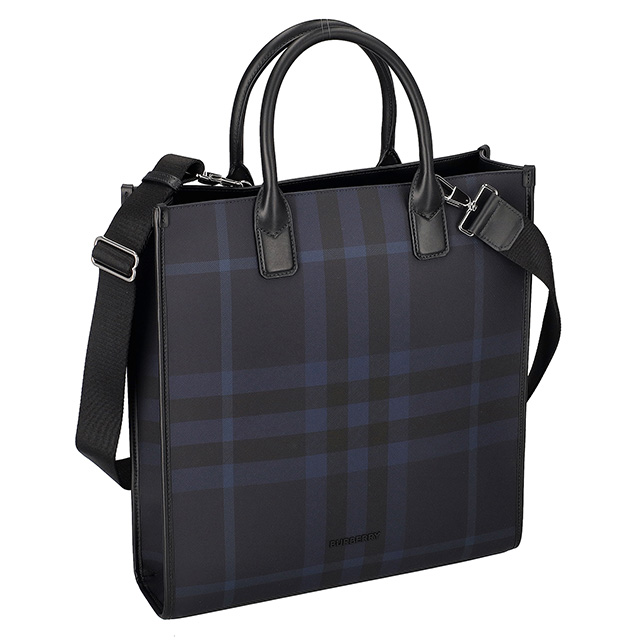 ★3日以内返品可★ BURBERRY バーバリー 8074097 レザー スリム ヴァーティカル デニートート ネイビー 2WAYバッグ 美品 8074097_l.jpg
