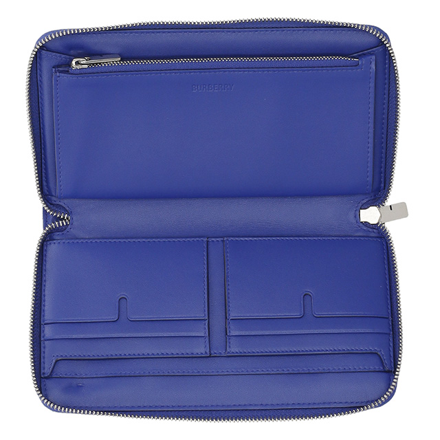 未使用BURBERRYレザー長財布　オーガナイザー　ロンドンチェック　紺　袋付き BURBERRY（バーバリー） 長財布 メンズ ブランド チェック 8089609