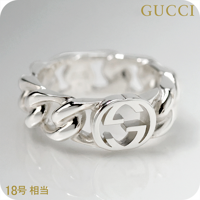 GUCCI（グッチ） 指輪 メンズ レディース インターロッキング 18サイズ
