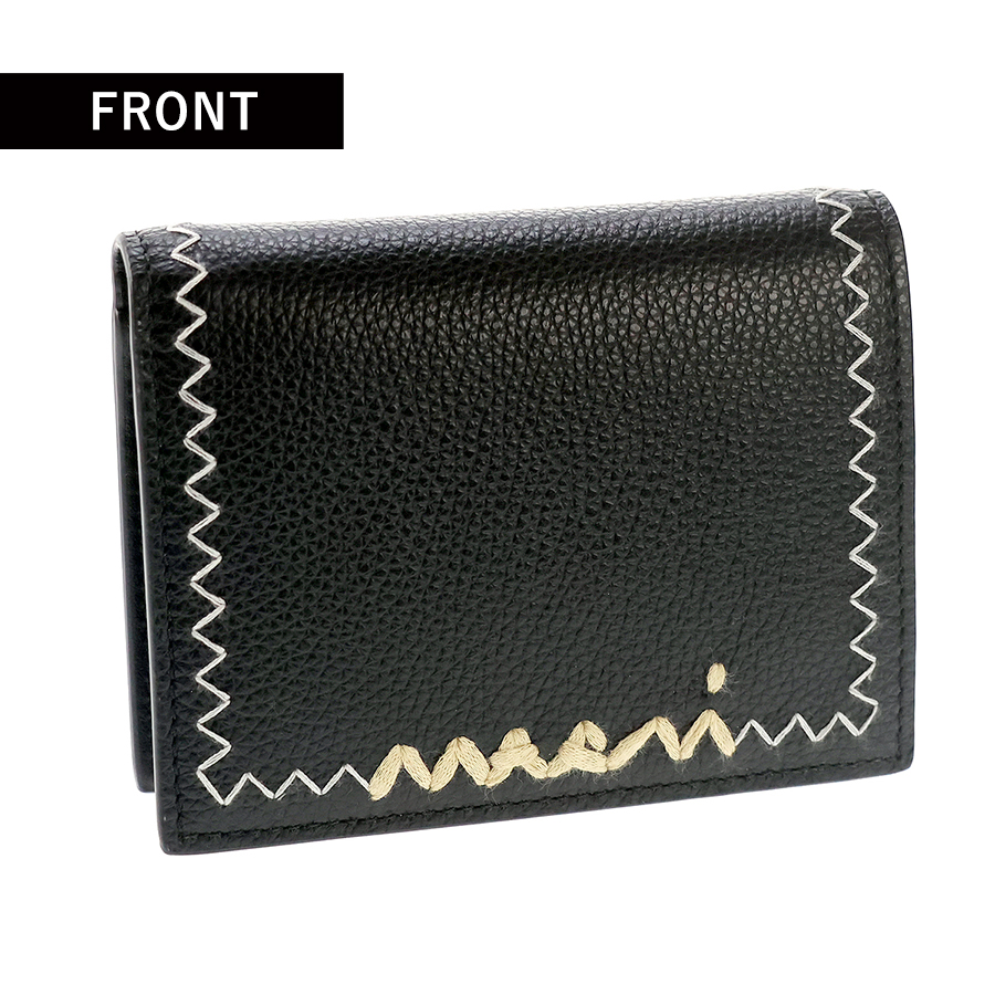 MARNI（マルニ） 二つ折り財布 レディース ブランド ロゴ 刺繍