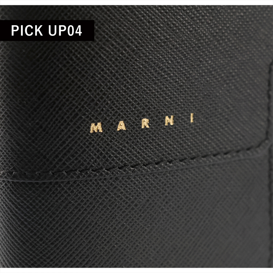 MARNI（マルニ） 二つ折り財布 レディース ブランド ロゴ ブラック