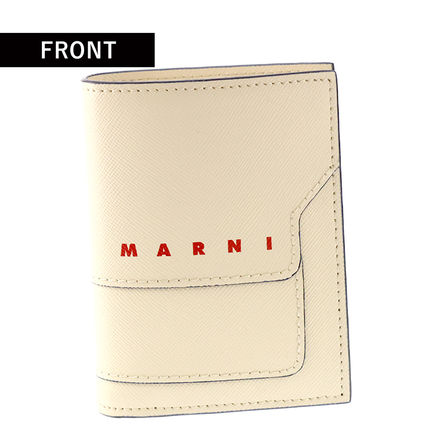 MARNI（マルニ） 二つ折り財布 レディース ブランド ロゴ ホワイト