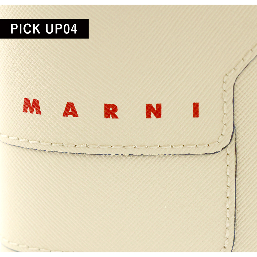 MARNI（マルニ） 二つ折り財布 レディース ブランド ロゴ ホワイト