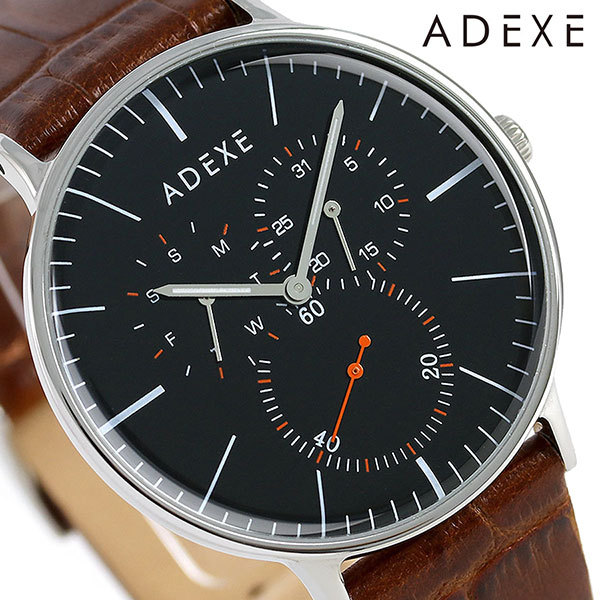 カーフレザ アデクス ADEXE ユニセックス マルチファンクション 41mm 1868A-04 腕時計 グランデ 腕時計のななぷれ - 通販 - PayPayモール カーフレザ