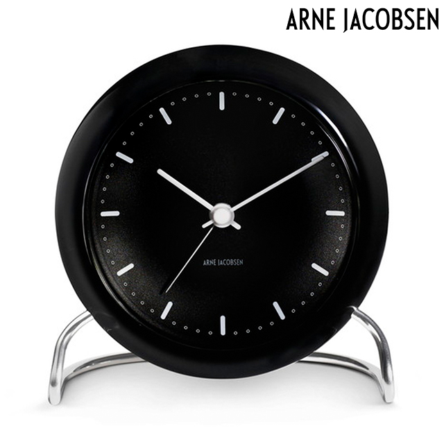 【美品】アルネヤコブセン ARNE JACOBSEN 置時計　AJ43673 ARNE JACOBSEN アルネ ヤコブセン 11cm クォーツ 電池式 置時計