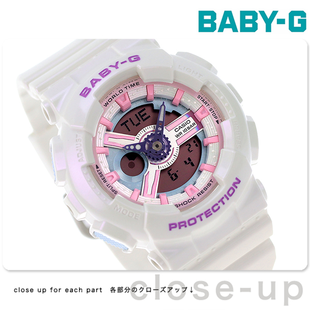 【未使用】CASIO BA-110FH-7AJF 腕時計　ベビーG 白　ピンク BA-110 Series ベビーg ベビージー Baby-G BA-110FH-7A BA-110シリーズ