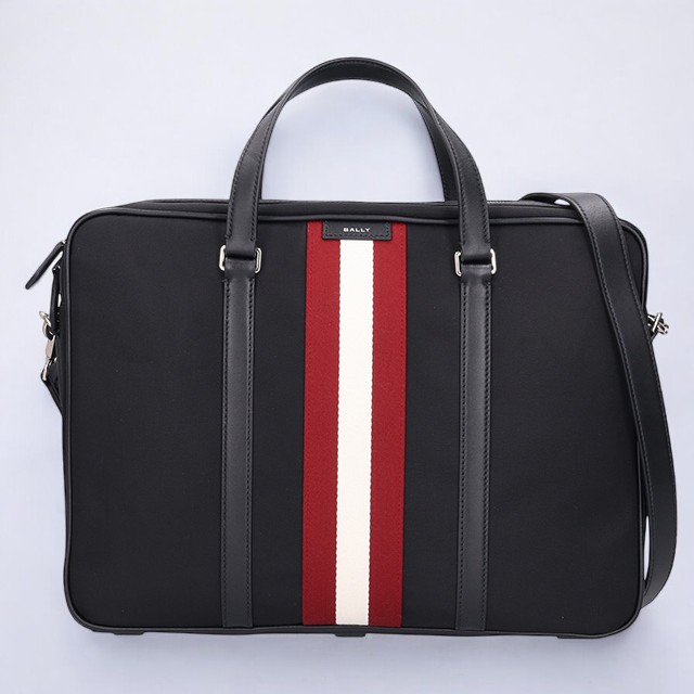 専用 BALLY ビジネスバッグ 2way トレスポライン ロゴ刻印 A4可 BALLY✨2way ビジネスバッグPVC×レザー モノグラム A4可 Bロゴ