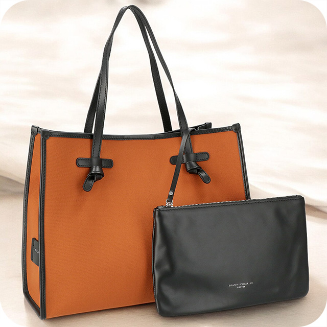 ジャンニキアリーニ トートバッグ レディース ブランド GIANNI CHIARINI BS 6850 CNV-SE オレンジ 軽量 手提げ 高級 おしゃれ プレゼント 女性 実用的 かわいい GIANNI CHIARINI（ジャンニ キアリーニ） トートバッグ レディース