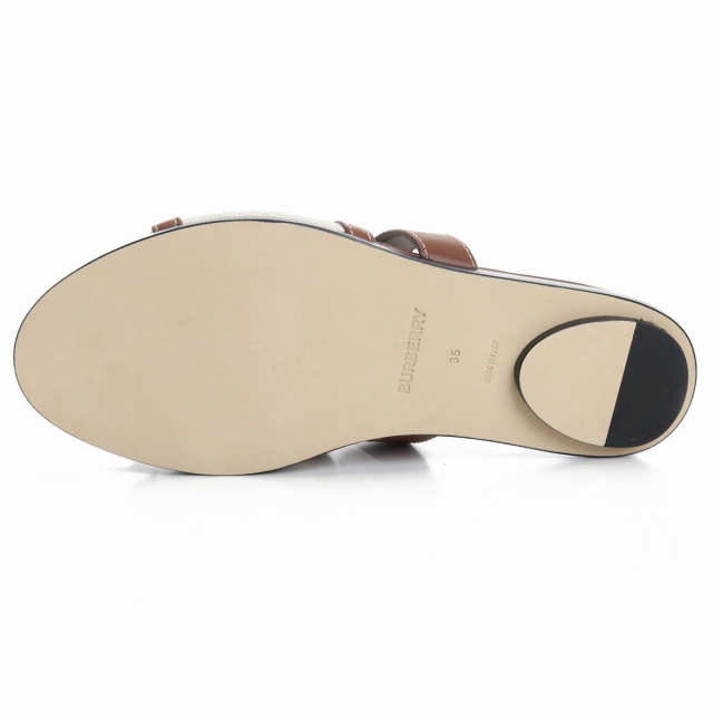 Burberry キャンバスレザー フラットサンダル 8042631/80426321 Burberry キャンバスレザー フラットサンダル 8042631/80426321