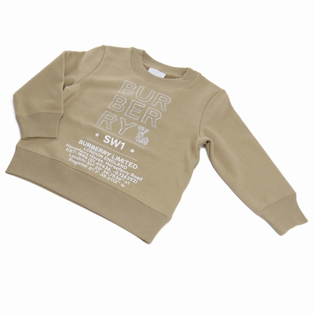 BURBERRY ホワイト トレーナー　キッズ　ベア Burberry Kids トーマスベアコットンスウェットシャツ (すべての新品