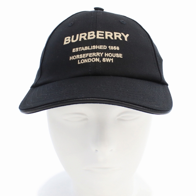 バーバリー ブランド キャップ メンズ BURBERRY コットン レザー