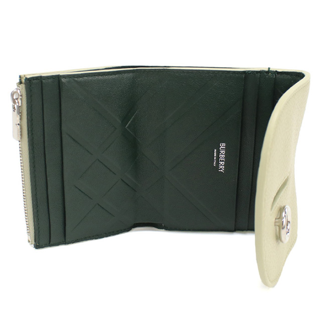 BURBERRY バーバリー 8081670 三折財布小銭入付き HUNTER グリーン系 レディース BURBERRY（バーバリー） 三折財布小銭入付き レディース ブランド