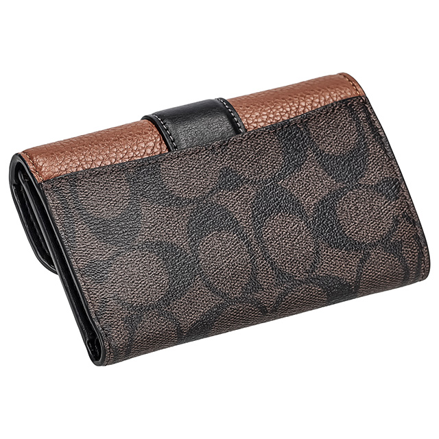 コーチ 財布 ウォレット コズミック 二つ折り 折り財布 シグネチャー ブラウン COACH コーチ 二つ折り財布 レディース ブランド シグネチャー