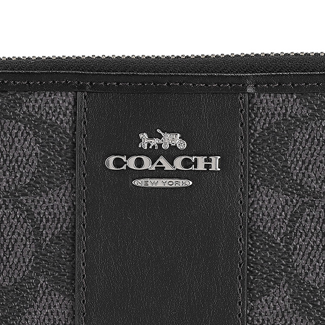COACH（コーチ） 長財布 メンズ ブランド COACH CCQ07 SVO1U ブラック