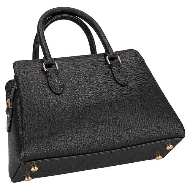 COACH ブラック ハンドバッグ COACH コーチ ブラック レザー 2wayバンドバッグ ショルダー