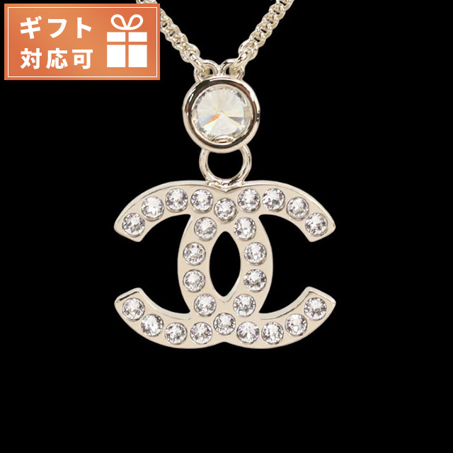 週末お値下げ　シャネルのネックレス CHANEL シャネル ビックココロゴ ブラックラインストーン