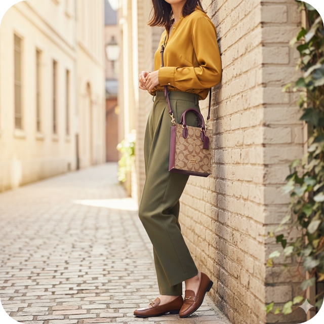 コーチ ハンドバッグ レディース ブランド COACH シグネチャー CJ494 IMRSF カーキベージュ/ディープベリーパープル 軽量 小さめ 手提げ 高級 おしゃれ プレゼント 女性 実用的 かわいい COACH（コーチ） ハンドバッグ レディース ブランド シグネチャー