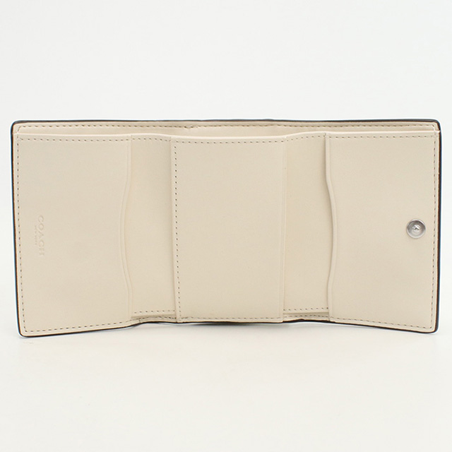 新品　COACH 三つ折り財布　ロゴ　チャーム　ホワイト　小銭入れ有 コーチ COACH 財布 （ホワイト） -waja bazar - 海外ファッション