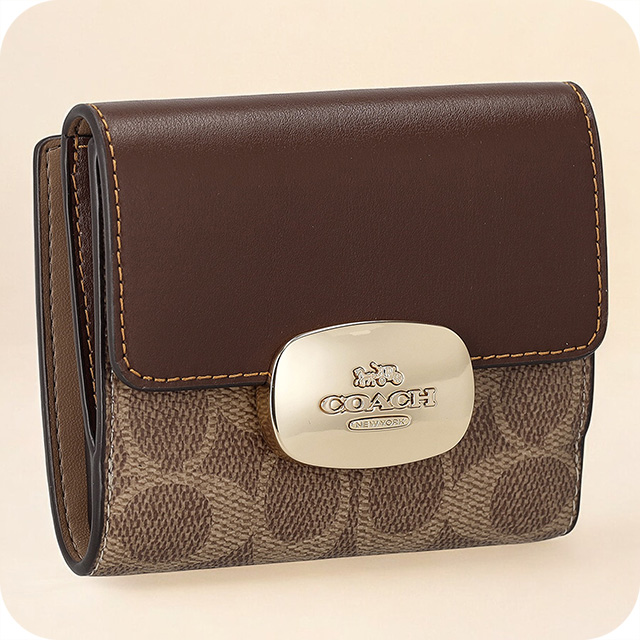 COACH 二つ折り財布 ホワイト ブラウン COACH 二つ折り財布 ブラウン/ホワイト - メルカリ