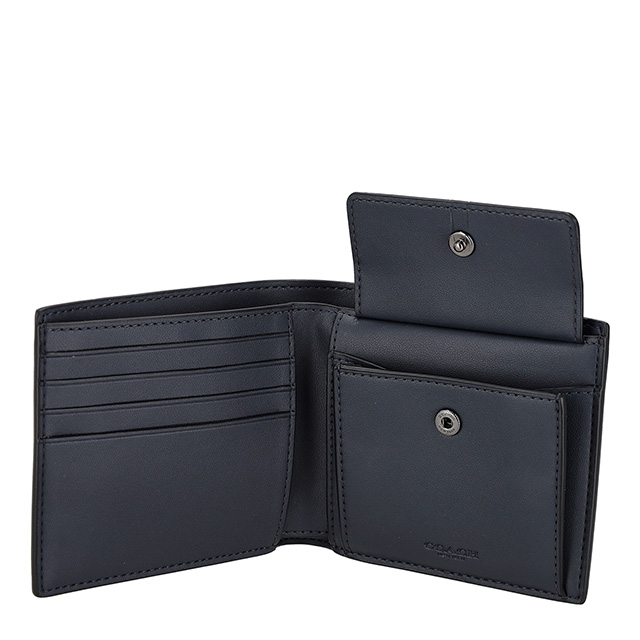 COACH 二つ折り財布 ネイビー デニム 未使用 COACH - COACH コーチ デニム 財布 二つ折り財布 ミニ財布 CAP07