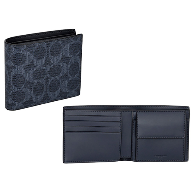COACH コーチ 二つ折り財布 メンズ ブランド CY406 デニム