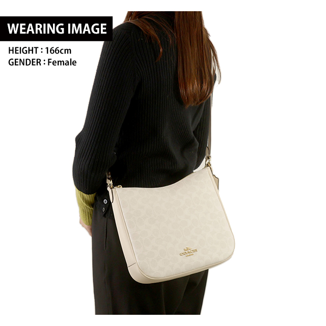 【極美品✨】 コーチ メッセンジャーバッグ レザー ホワイト ブラック COACH（コーチ） ショルダーバッグ メッセンジャーバッグ レディース