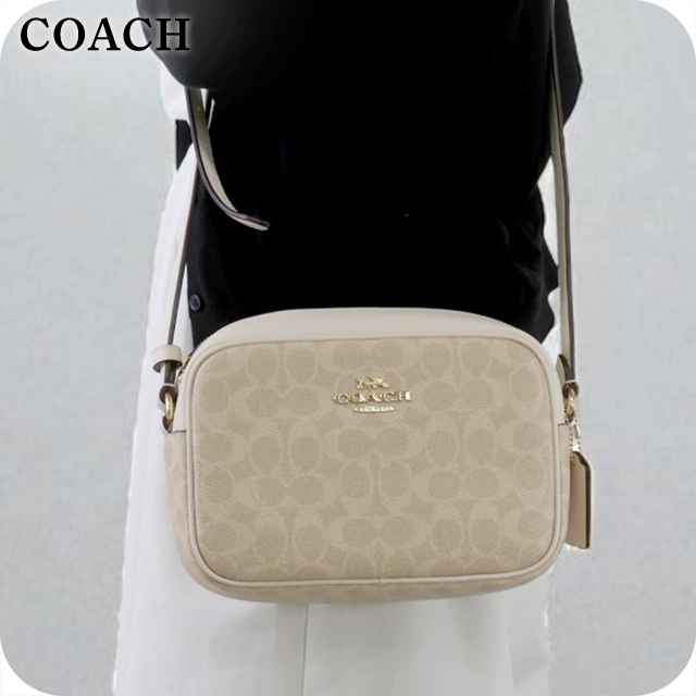 【極美品】COACH コーチ ボディバッグ レザー 男女兼用 ベージュ 斜めがけ COACH（コーチ） ショルダーバッグ レディース ブランド COACH CZ186
