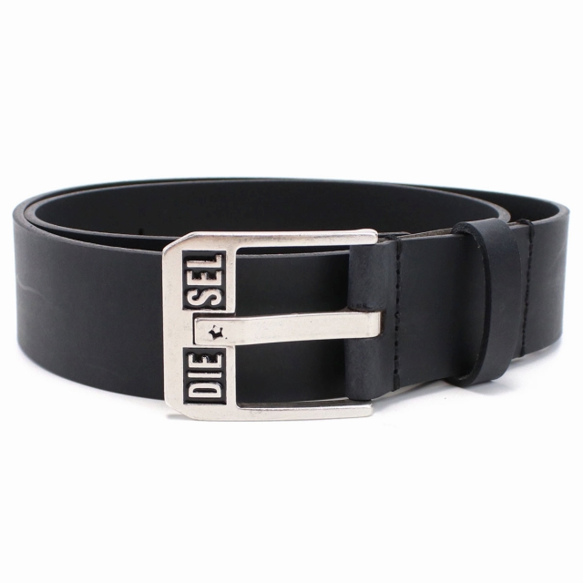DIESEL ブラック レザーベルト レディース ルーマニア製 新品 ディーゼル ブランド ベルト メンズ DIESEL レザー ルーマニア X08880
