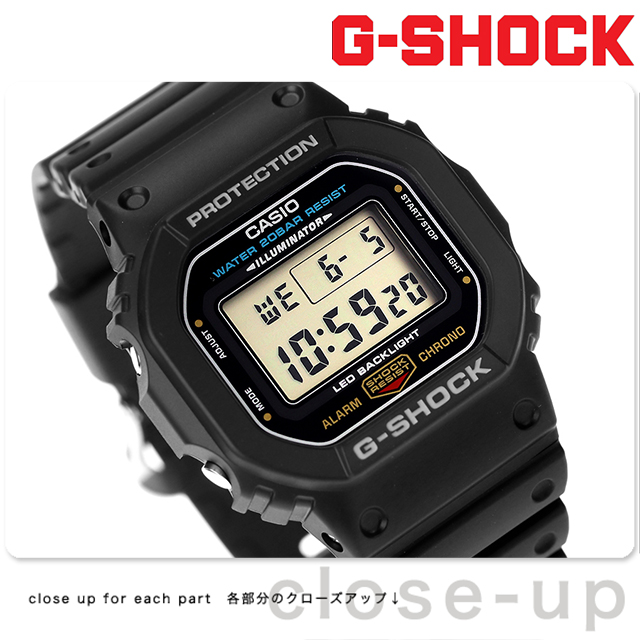G-SHOCK G-5600UE-1 デジタル腕時計 ブラック G-5600UE-1JF | CASIO