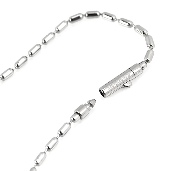 新品　DIESEL ネックレス ドッグタグDX0011040 シルバー/ブラック 楽天市場】ディーゼル ドッグタグ ペンダント ネックレス