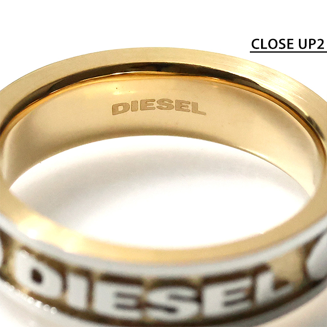 DIESEL（ディーゼル） リング メンズ ブランド ロゴ 2点セット