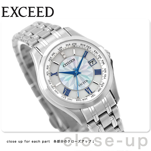 美品　レディース　シチズン　エクシード　腕時計　EC1120-59L　チタン EXCEED(CITIZEN) シチズン エクシード ダイレクトフライト ペア 限定