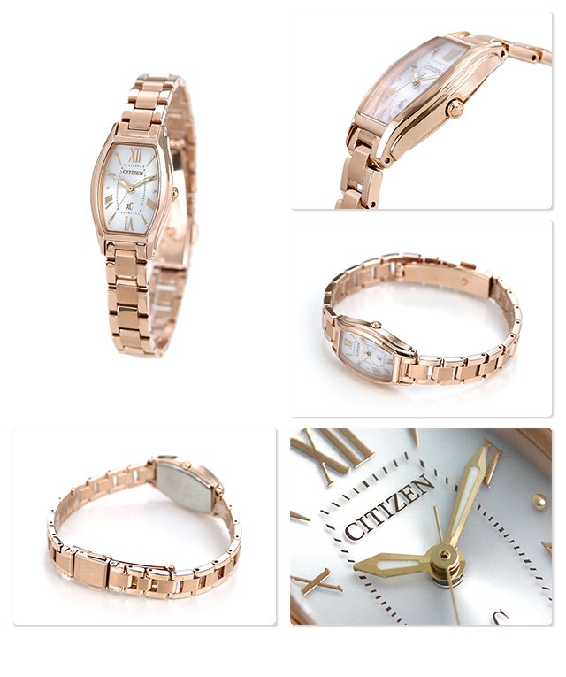 シンプルア シチズン EW5543-54A CITIZEN xC シルバー×ピンクゴールド