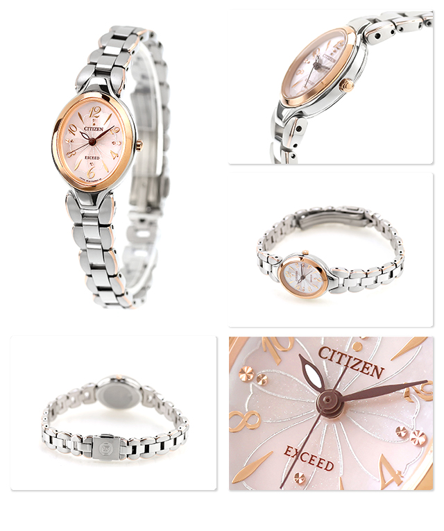美品 citizen シチズン EXCCED エクシード ピンクゴールド シェル EXCEED(CITIZEN) お取り寄せ シチズン エクシード サクラピンク 電波