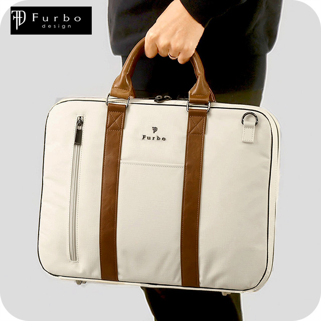 【Furbo design】フルボデザイン　ホワイトビジネスバッグ　新品未使用 Furbo design（フルボデザイン） フルボ ビジネスバッグ メンズ