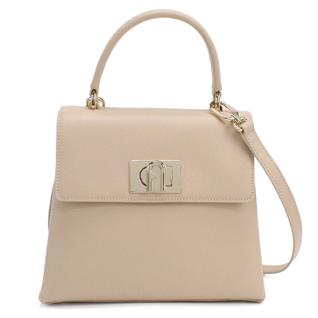極美品 FURLA FLO フロー ハンドバッグ シボ革 279785 ピンク FURLA（フルラ） ハンドバッグ レディース ブランド FURLA FURLA 1927