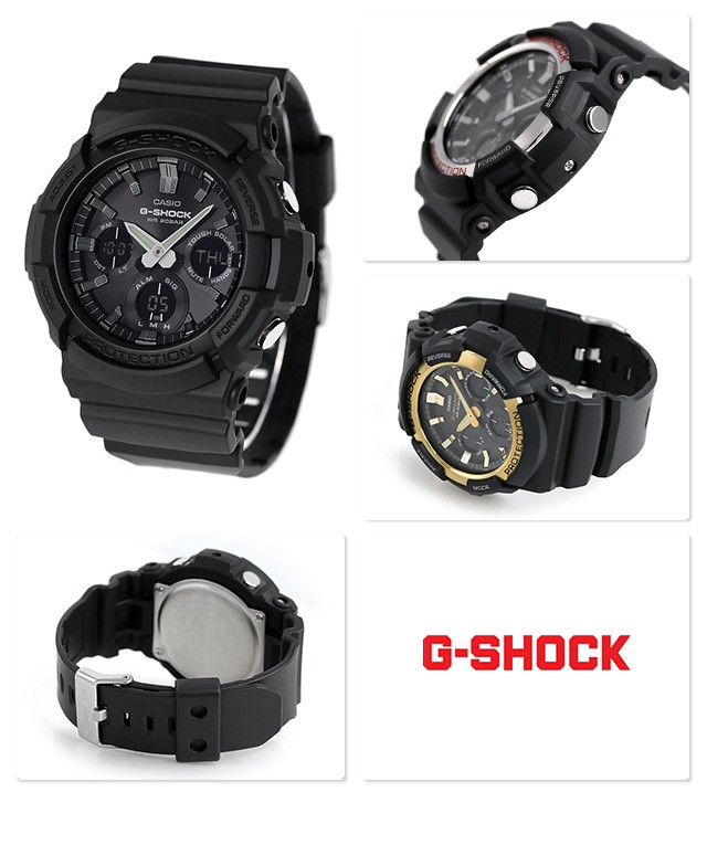 3/25はさらに+10倍 Gショック 海外モデル ソーラー アナデジ 腕時計 ブランド GAS-100 カシオ G-SHOCK ブラック メンズ