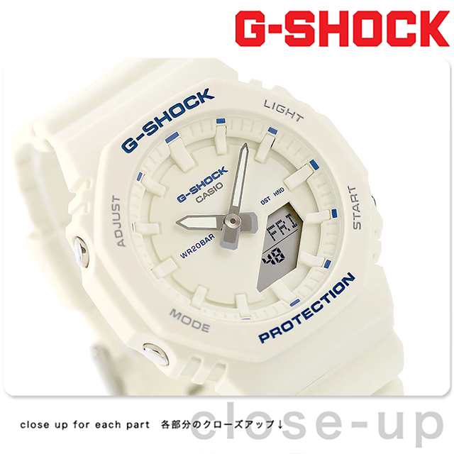 【新品】カシオ CASIO G-SHOCK 腕時計 レディース GMA-P2100BA-7ADR クォーツ 電池式 ホワイトxホワイト アナデジ表示 G-SHOCK gショック ジーショック クォーツ 電池式 GMA-P2100BA-7A