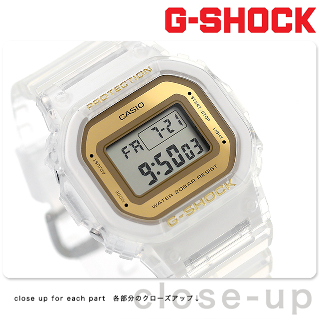 gショック ジーショック G-SHOCK GMD-S5600SG-7 ユニセックス 腕時計 ブランド カシオ デジタル ミラーゴールド スケルトン  メンズ