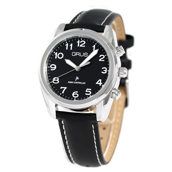 グルス 音声時計 ボイス電波 革ベルト 腕時計 ブランド 選べるモデル GRS003-L メンズ プレゼント 実用的｜nanaple｜02