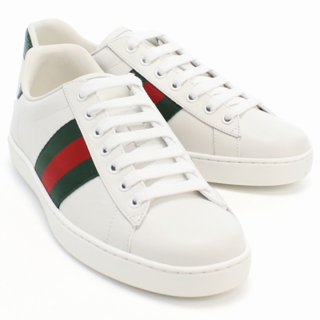 GUCCI ホワイトレザー スニーカー 22新作 グッチ GGエンボス レザー ウィメンズ スニーカー (GUCCI