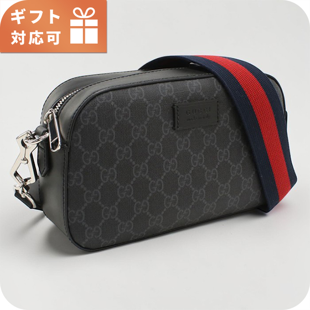 美品 グッチ ボディバッグ オールレザー ロゴ 斜め掛け メンズ ブラック GUCCI（グッチ） 斜め掛け ショルダーバッグ メンズ ブランド GUCCI GG