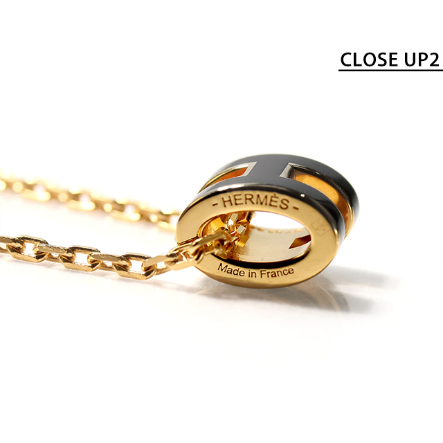 エルメス　ネックレスチャーム　サテンゴールド　フラワーホースモチーフ HERMES エルメス ネックレス レディース ブランド ミニポップH