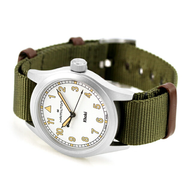 ハミルトン　カーキ　フィールド　 クォーツ　グリーン　電池交換済　 最終値下 ハミルトン カーキ フィールド クォーツ グリーン 電池交換済 最終値下