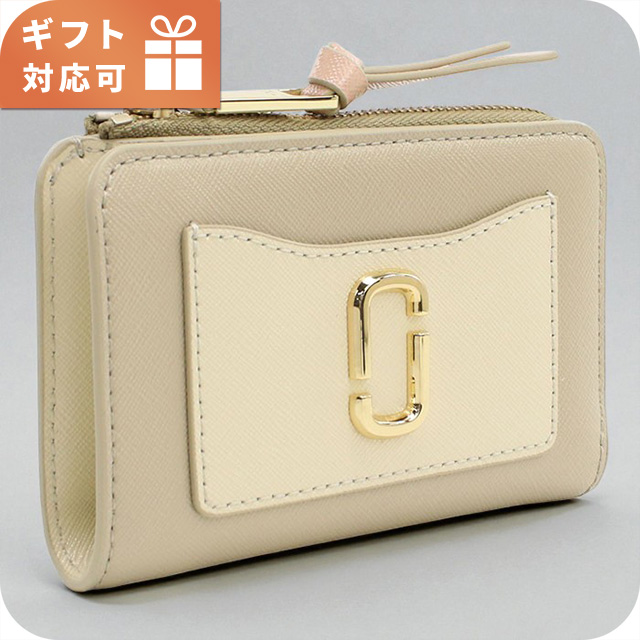 マークジェイコブス 二折財布小銭入付き レディース ブランド MARC JACOBS THE SLIM BIFOLD 2F3SMP061S07 ベージュ 財布 MARC JACOBS（マーク・ジェイコブス） 二折財布小銭入付き レディース