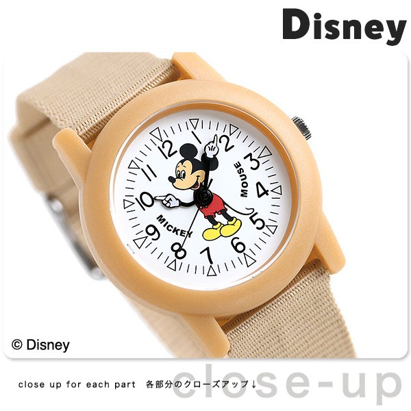 キーとナイ ディズニー MLY-BGE Disney Watch ホワイト×ベージュ 時計