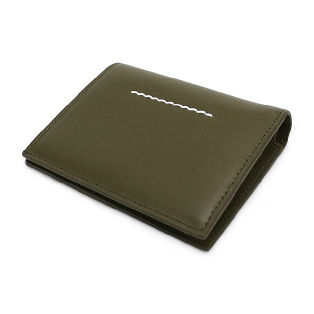 MM6 エムエムシックス SA5UI0015 二折財布小銭入付き カーキ レディース MM6 エムエムシックス 二折財布小銭入付き レディース ブランド