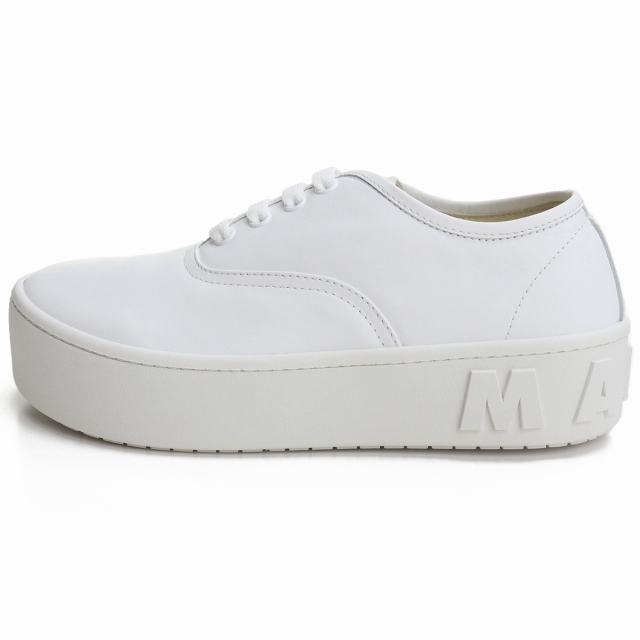 MARNI スニーカー ホワイト系 Made In Italy ホワイト ナッパレザー PABLOレースアップスニーカー | Marni
