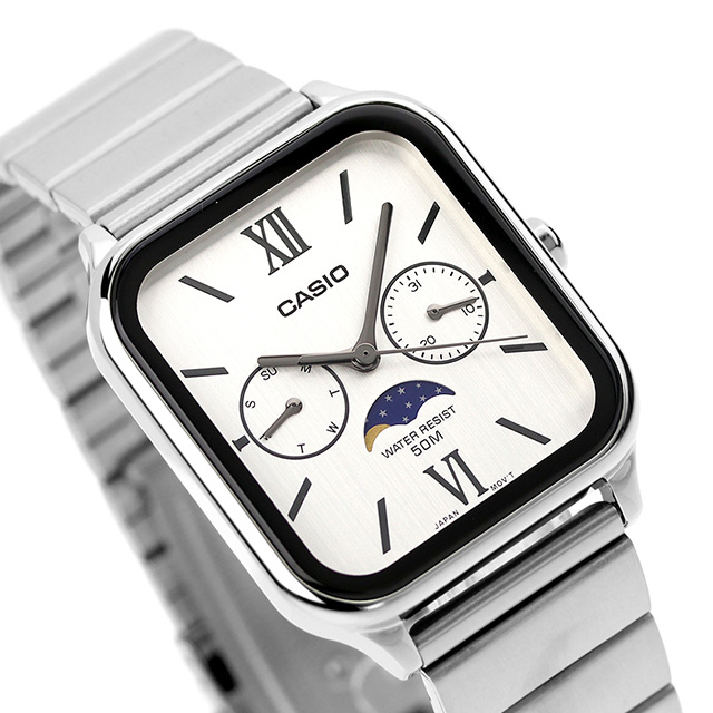 【美品】カシオ ムーンフェイズ MTP-M305 スタンダード（CASIO） 新品電池交換済 10年保証 カシオ CASIO